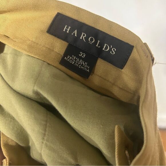 Harold’s Vintage Satin Silk Blend Caramel Camel Brown Tan Cognac Shorts - Picture 5 of 5